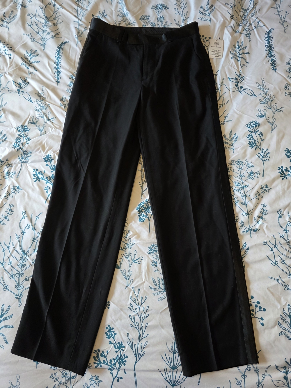 Calvin Klein Boys Size 12 Black Tuxedo Dress Pants Formal